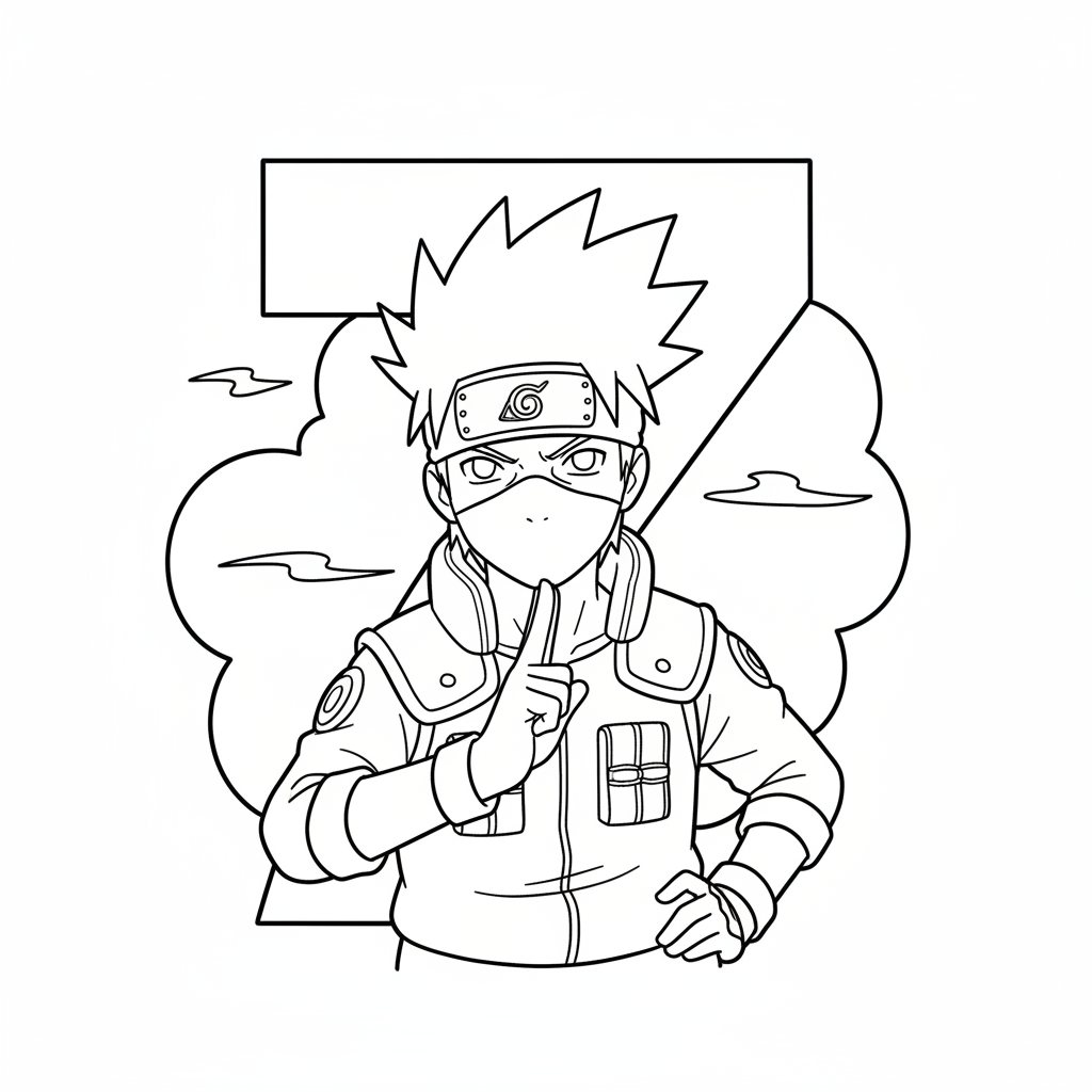 Kakashi 7 涂色页