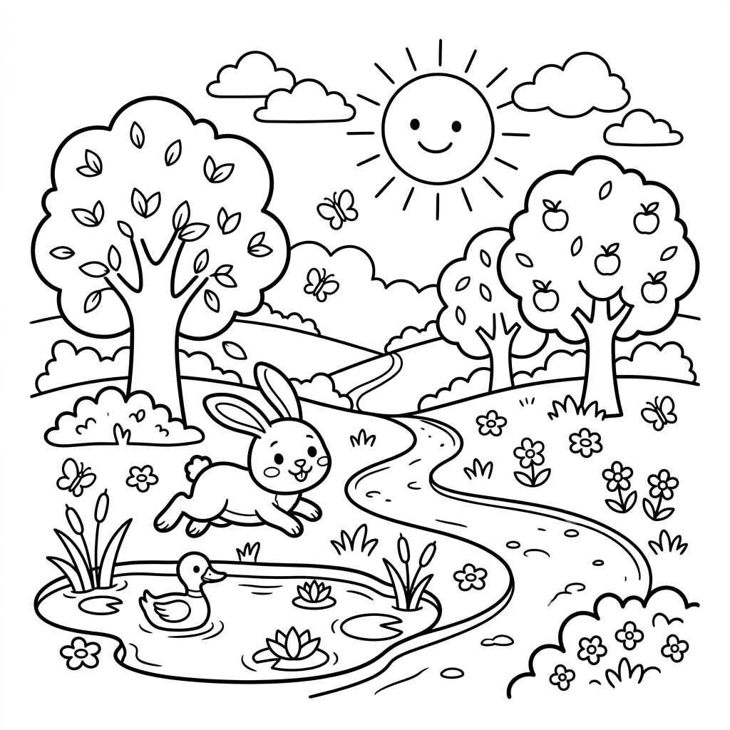 Natur-Ausmalbild 8