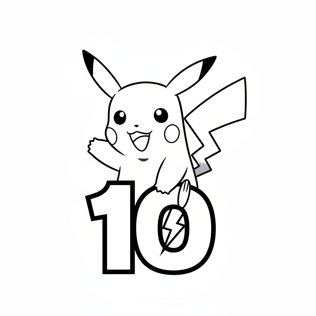 Coloriage Pikachu  10 à imprimer