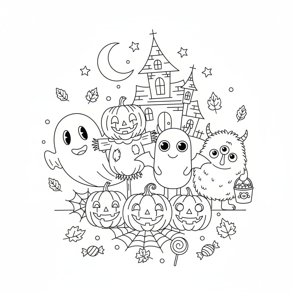 Halloween 4 coloring page