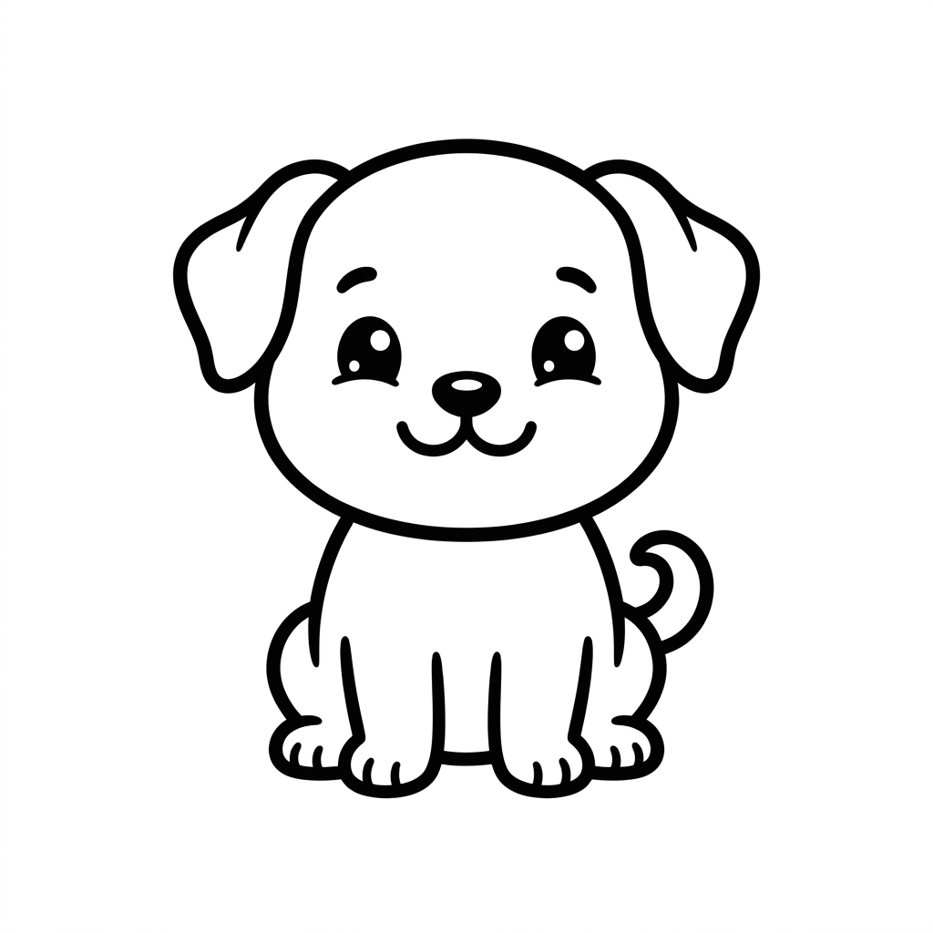 Kawaii Hund Ausmalbild 8