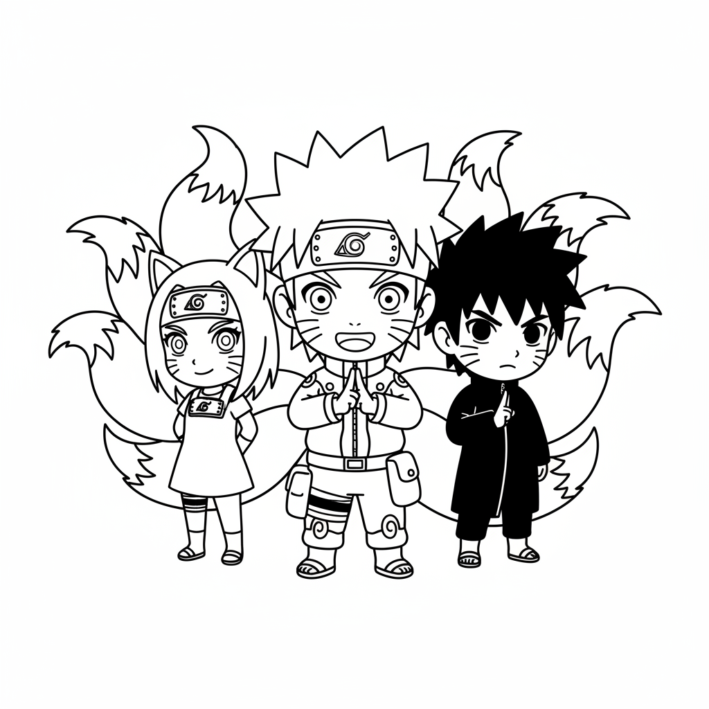 Naruto 3 Ausmalbild