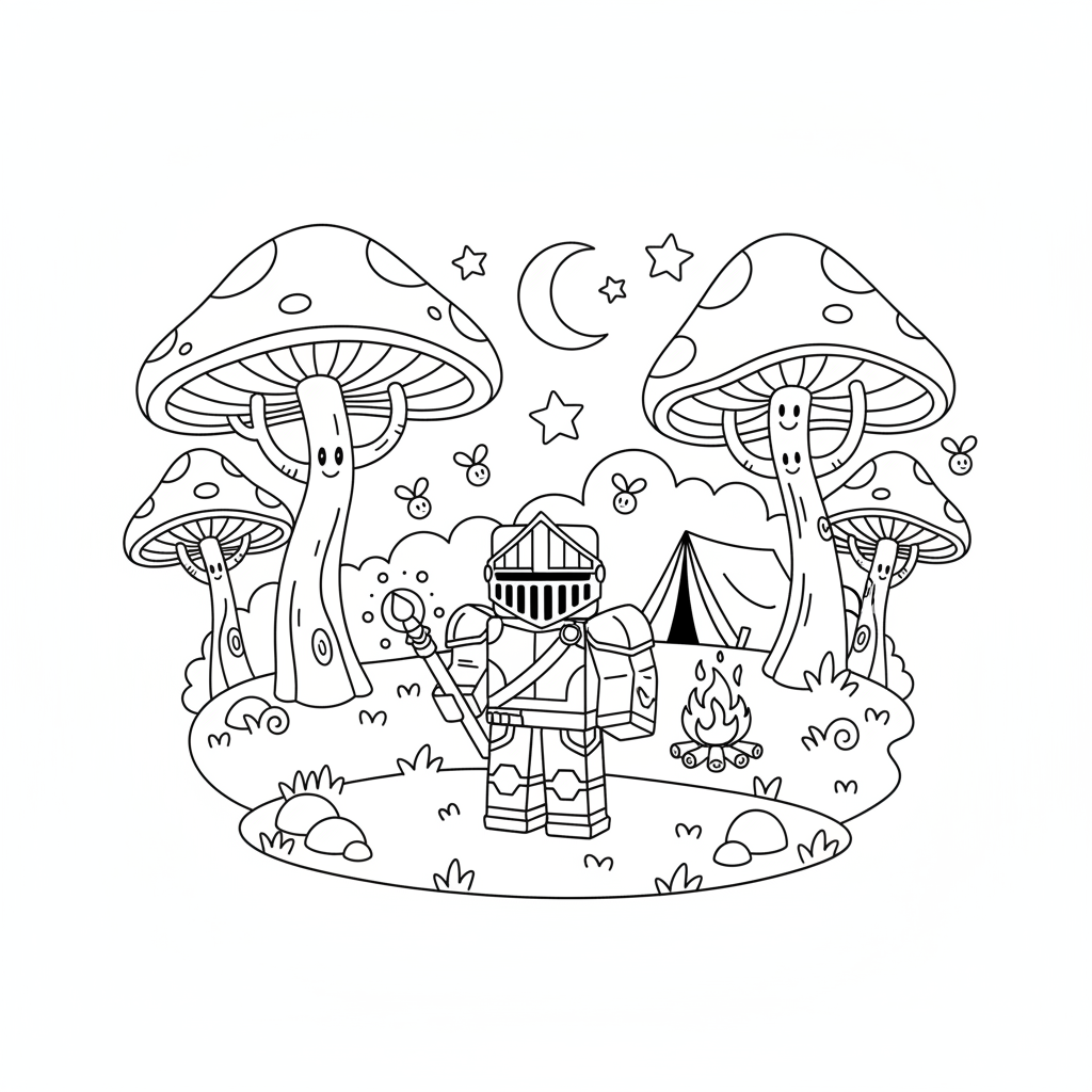 99 Nights in the Forest 10 涂色页