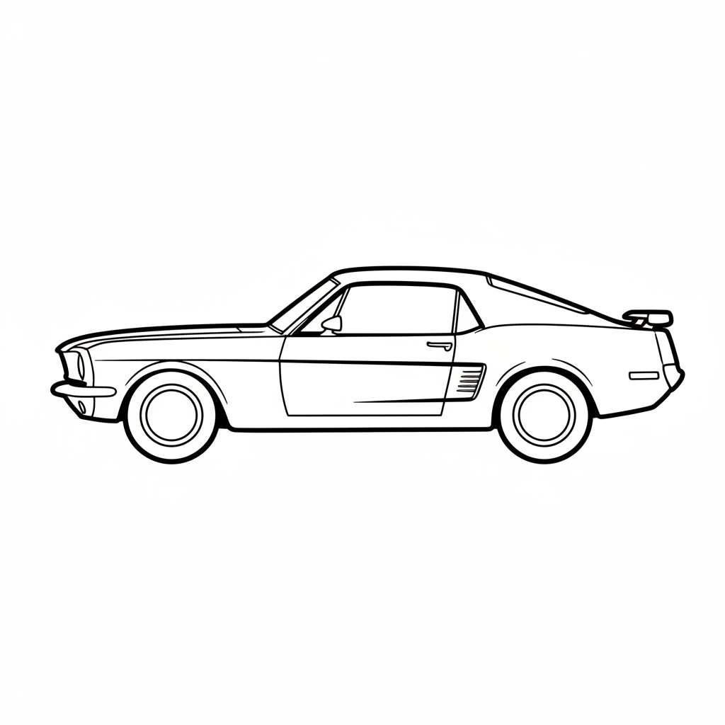 Ford Mustang 3 Ausmalbild