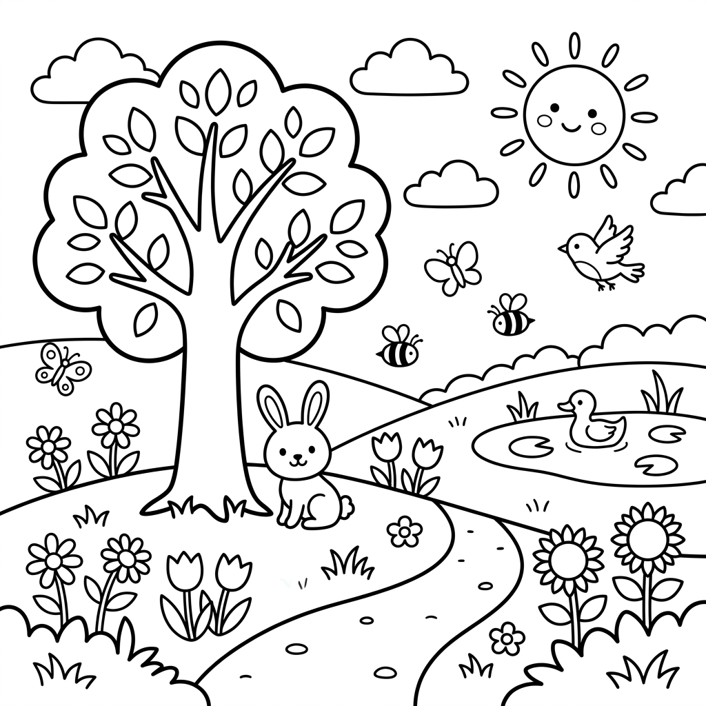 Coloriage Dessin de la nature 9 à imprimer