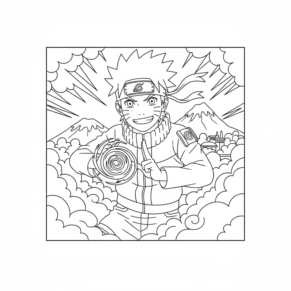 Naruto 2 coloring page