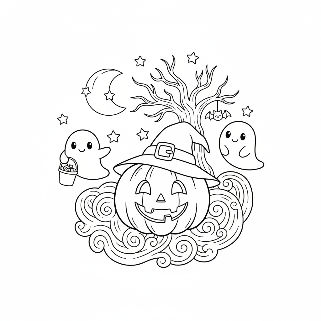 Halloween coloring page 9