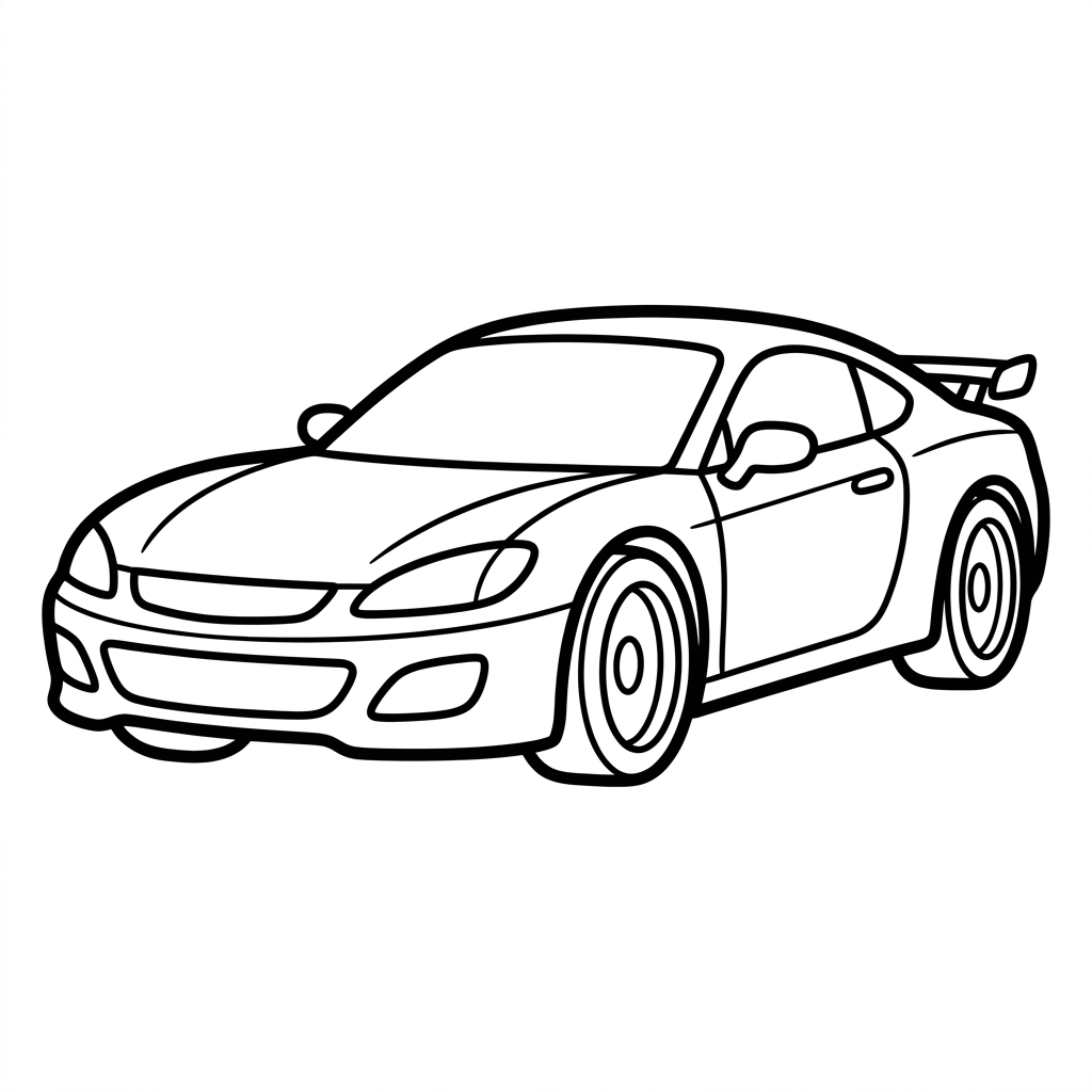 Disegno da colorare di veicolo sportivo 7