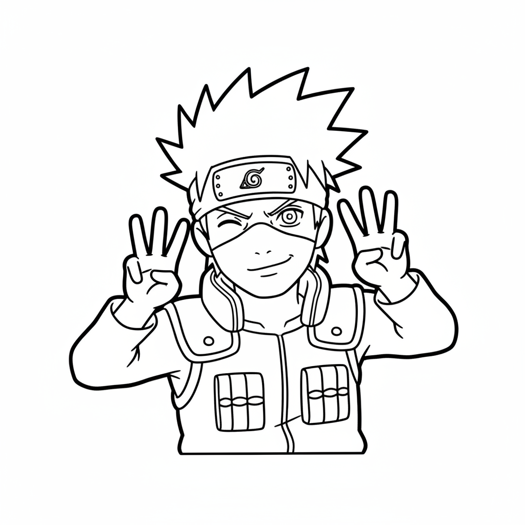 Coloriage Kakashi 8 à imprimer