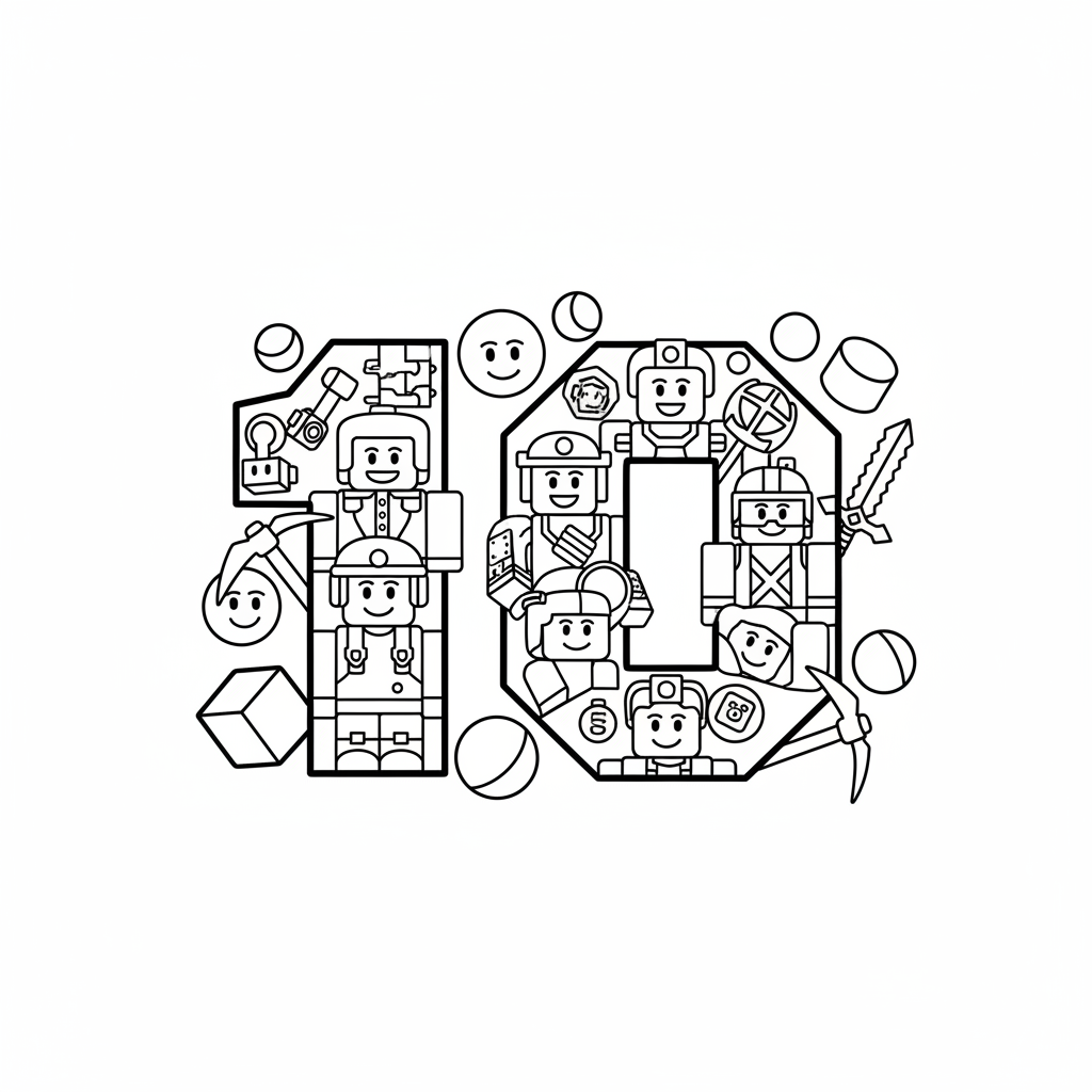 Coloriage roblox 10 à imprimer