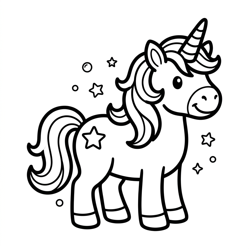 Dibujo de unicornio para colorear 5