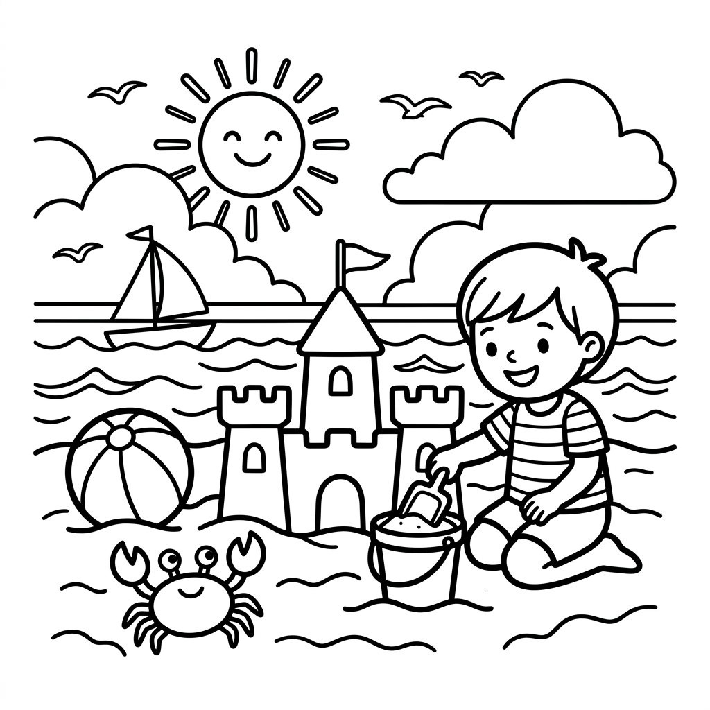 Dibujo de verano para colorear 6
