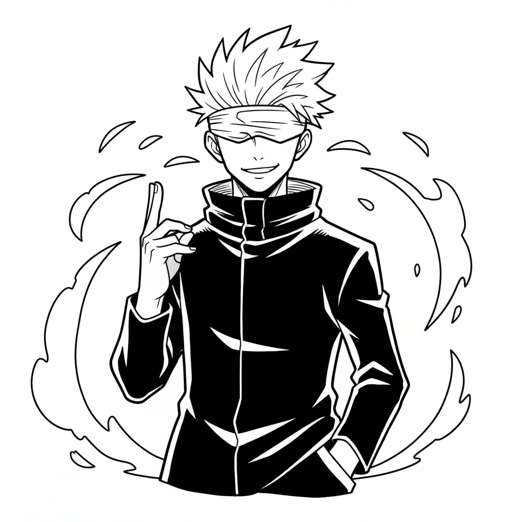 Coloriage Gojo Satoru 6 à imprimer