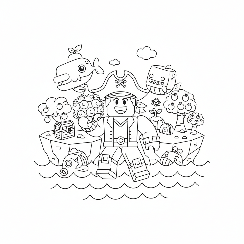 Coloriage Roblox ( blox fruits ) 6 à imprimer