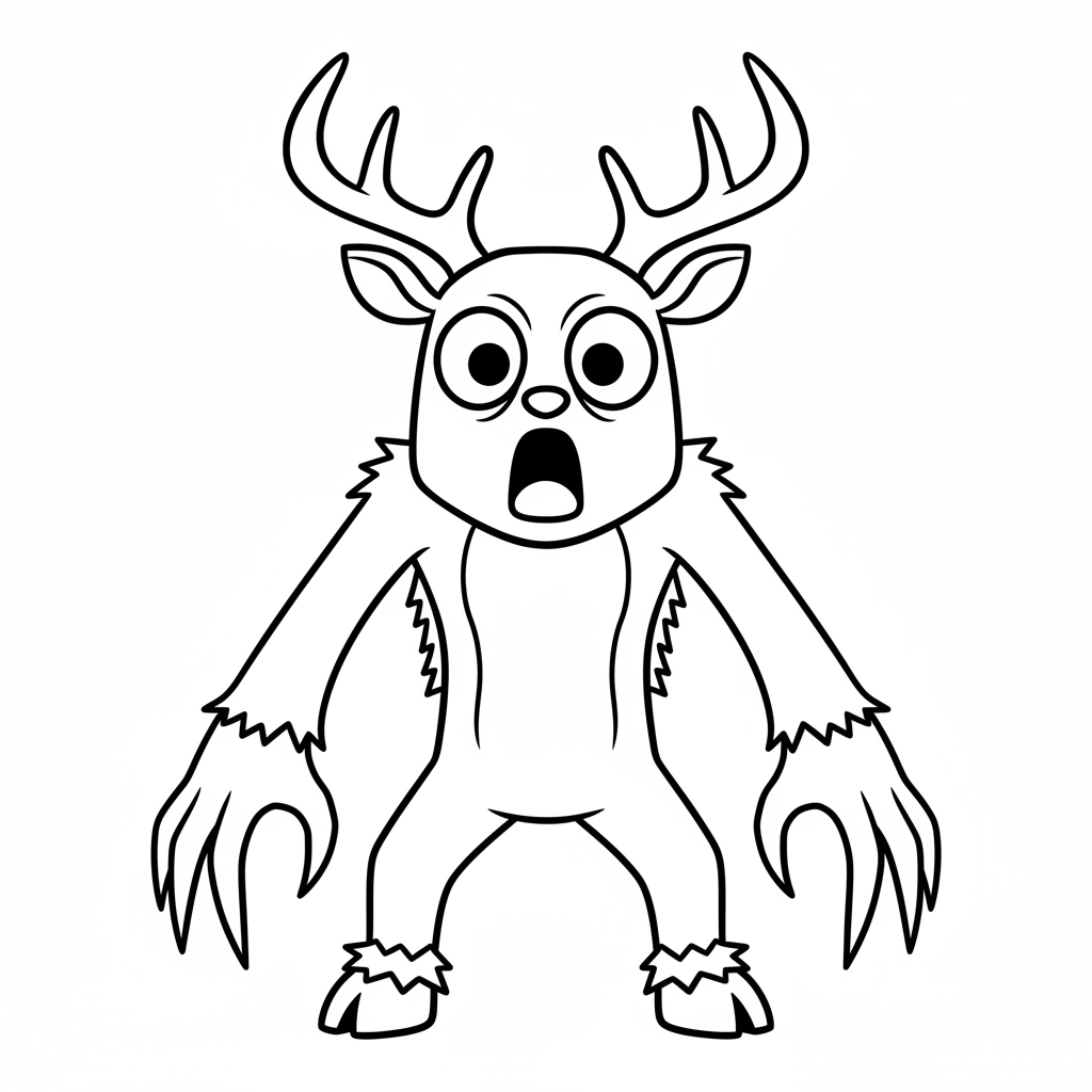The deer - 99 nights in the forest 涂色页