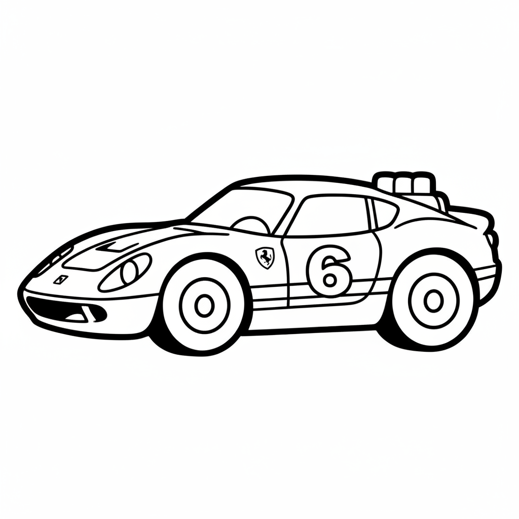 Disegno da colorare Ferrari 6