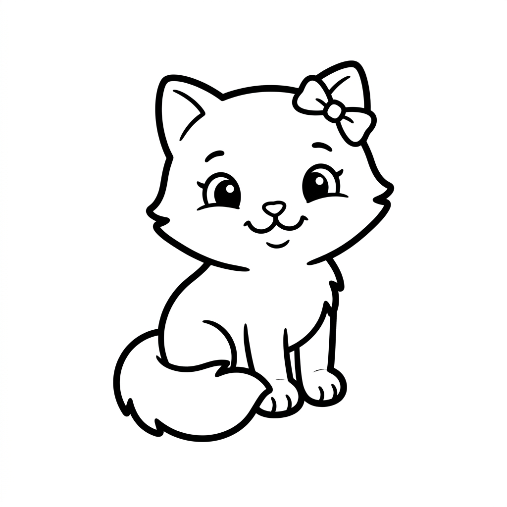 可爱猫咪涂色页 6