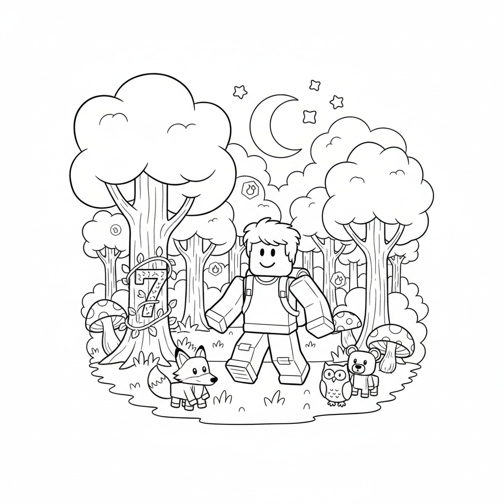 99 nights in the forest 7 dibujo para colorear