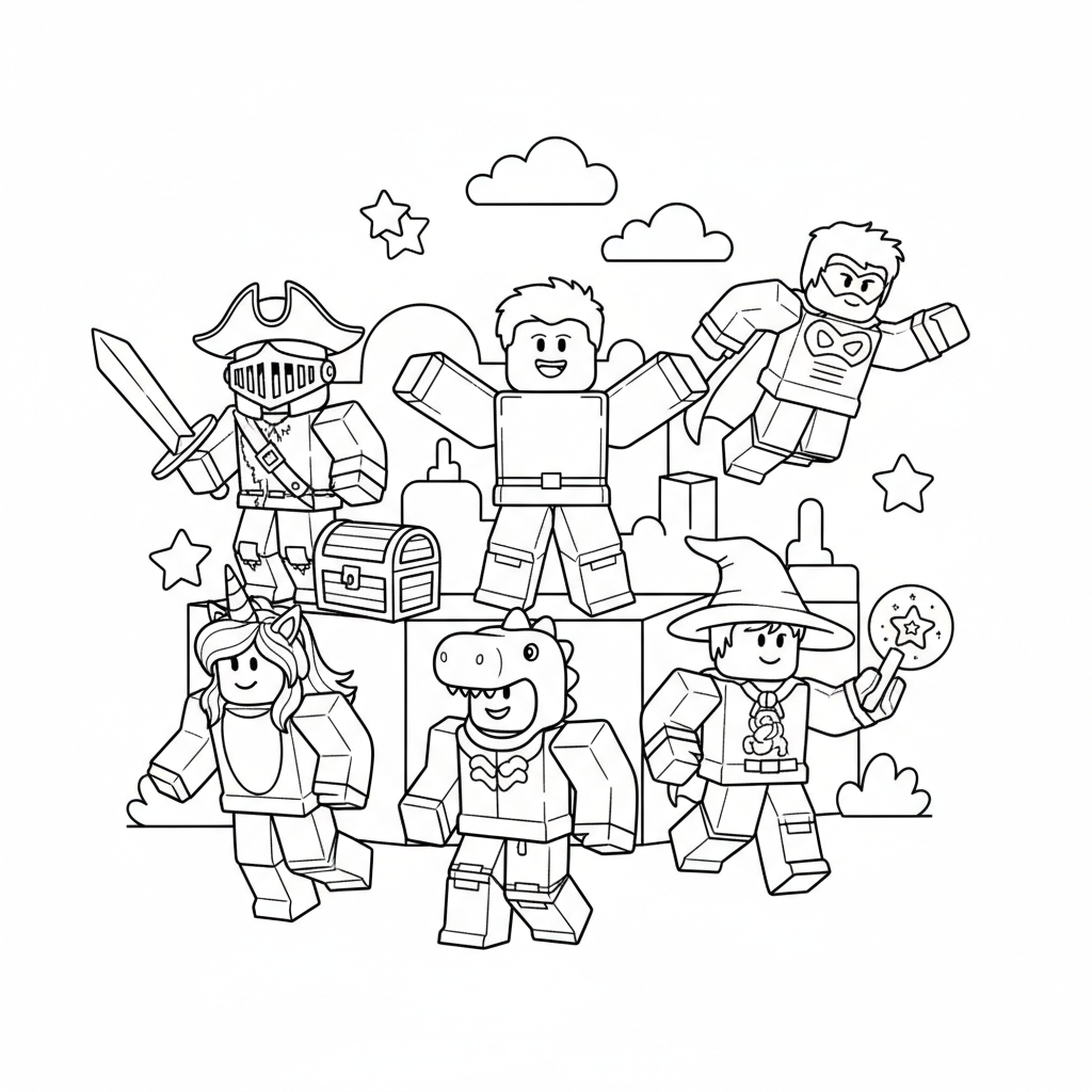 Roblox 7 coloring page