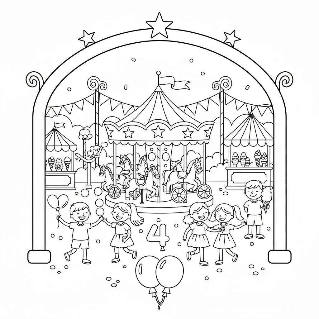 Dibujo para colorear de Fiesta 4