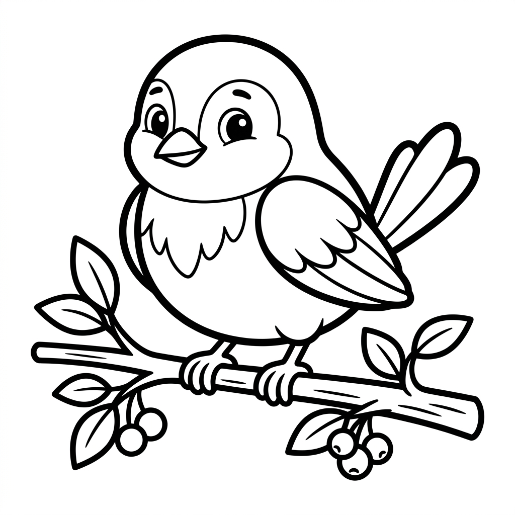 Disegno di uccellino da colorare 9