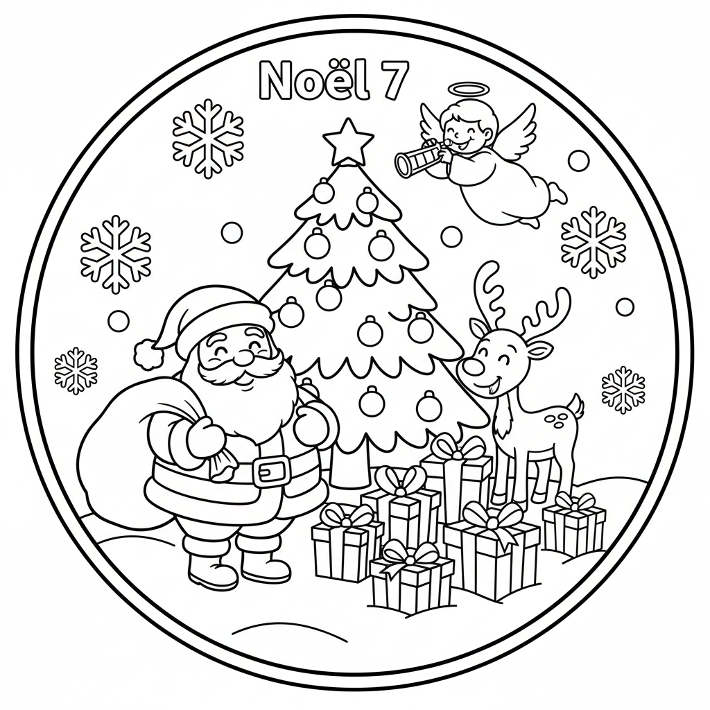 Dibujo para colorear Navidad 7