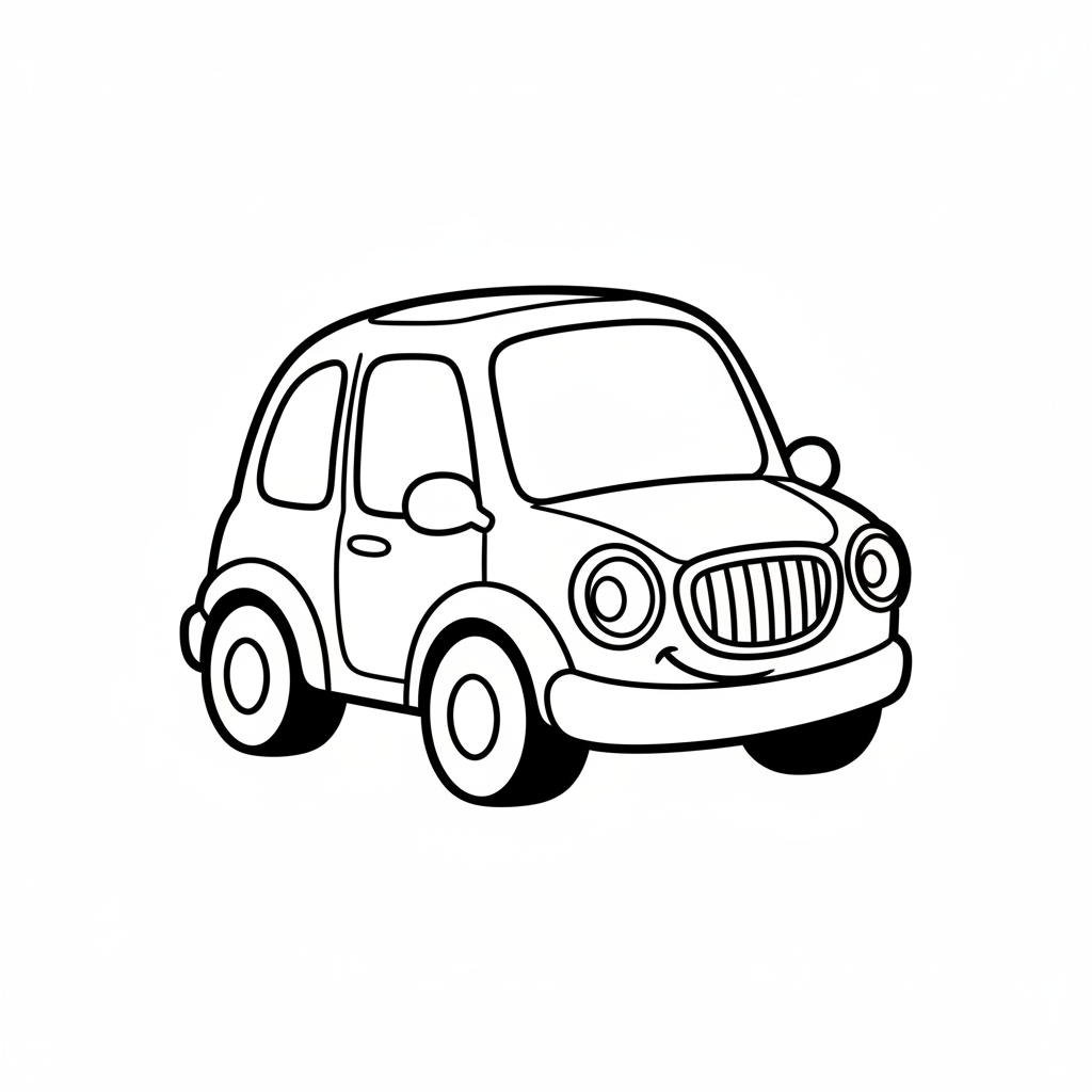 Disegno da colorare auto 4