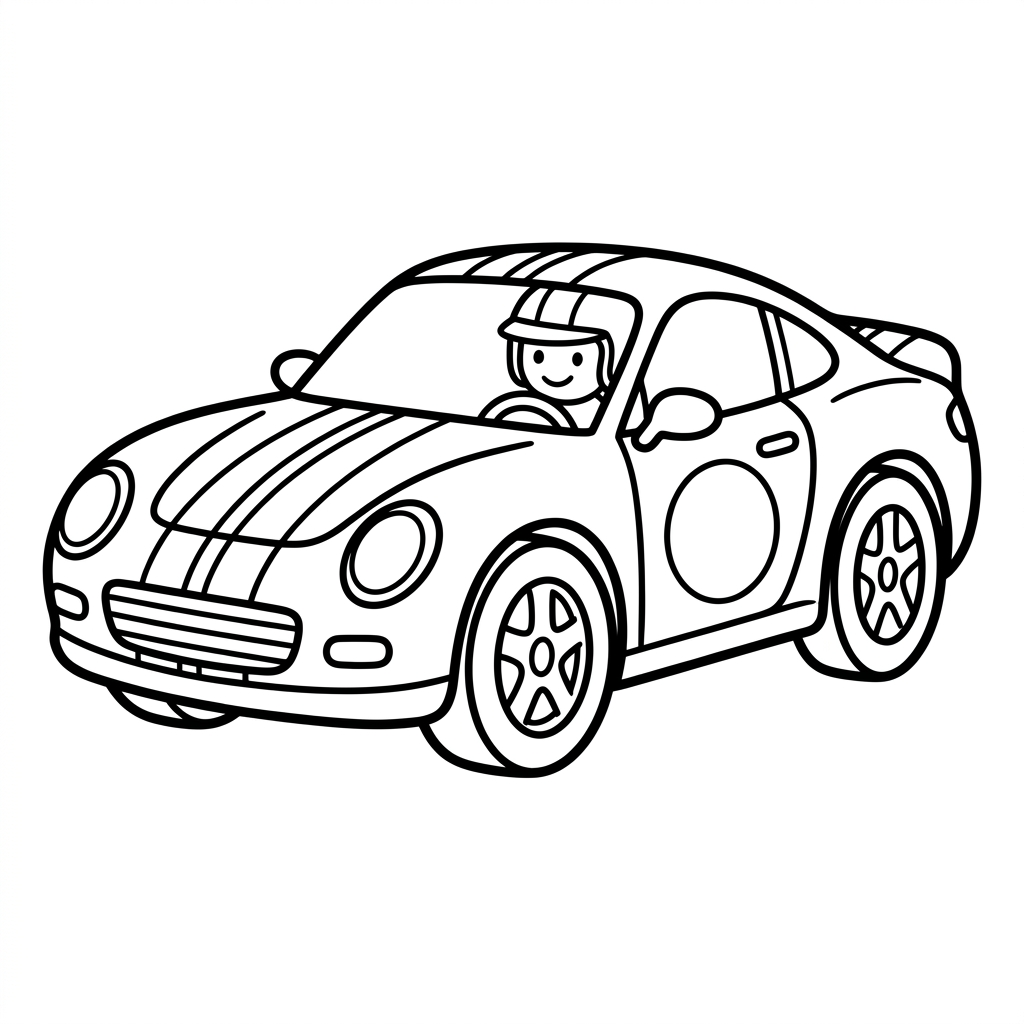 Sports vehicle coloring page 10
