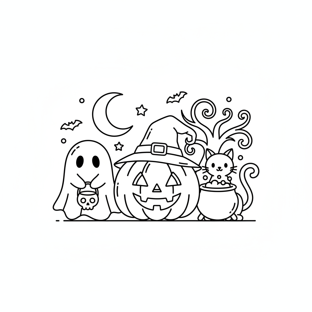 Halloween-Ausmalbild 2
