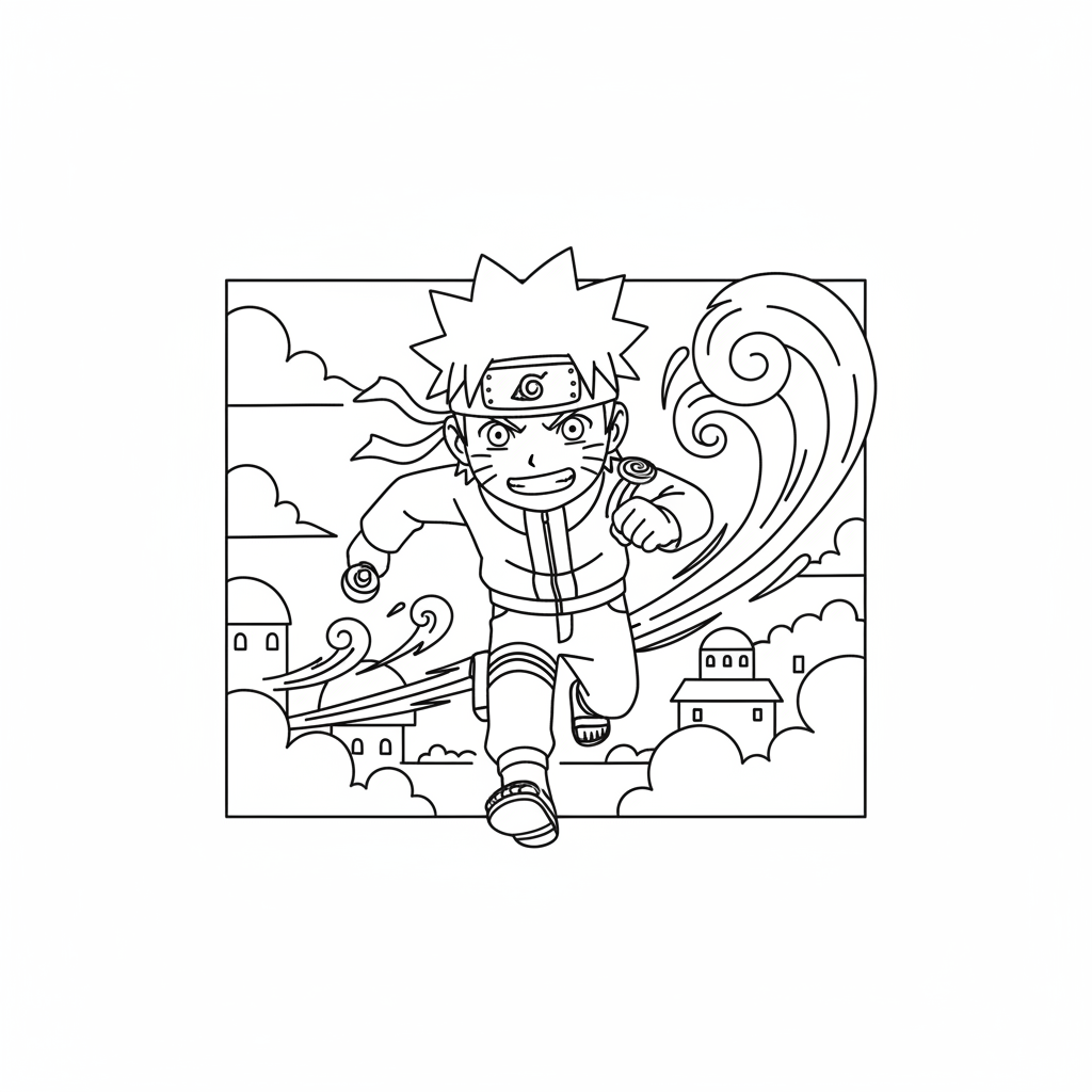 Disegno da colorare Naruto 7