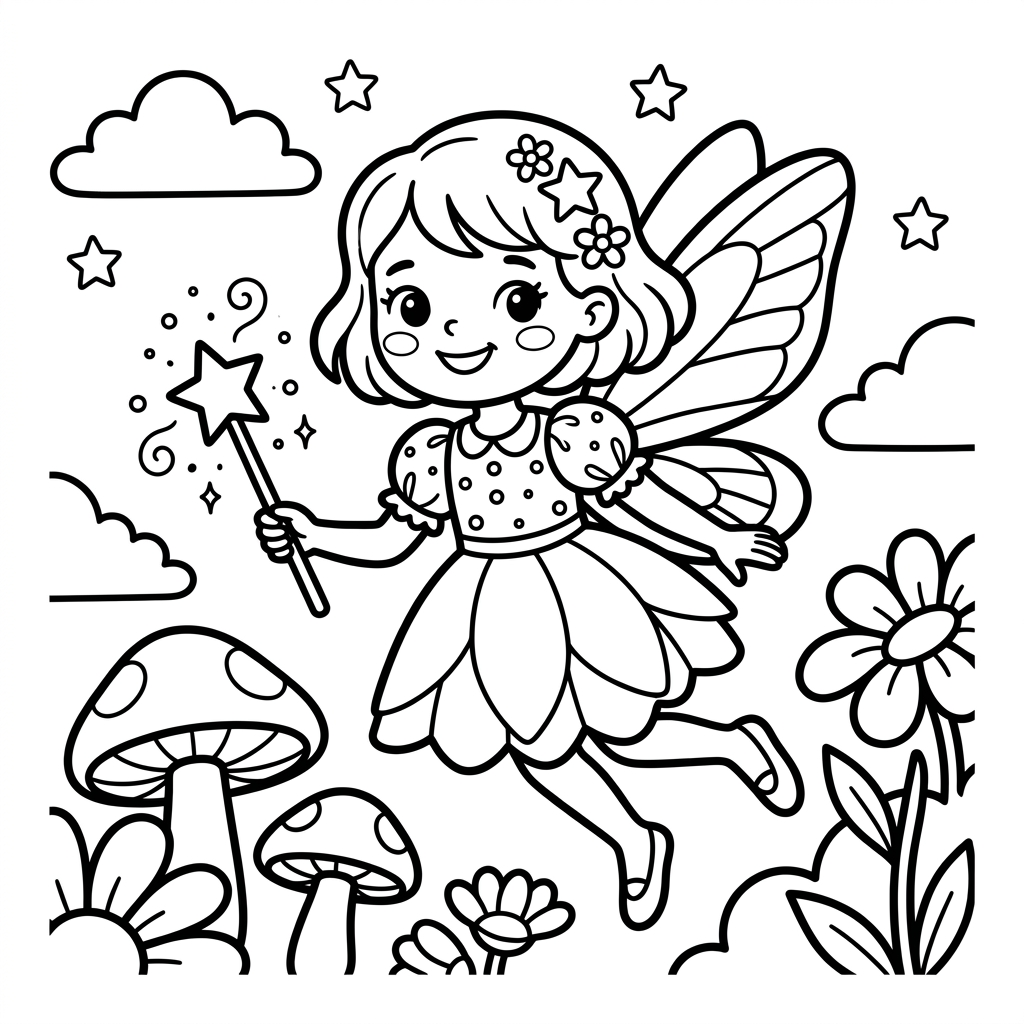Dibujo de hada 7 para colorear