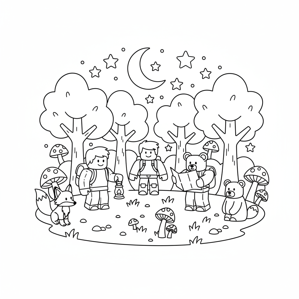 99 Nights in the Forest - Roblox 6 coloring page