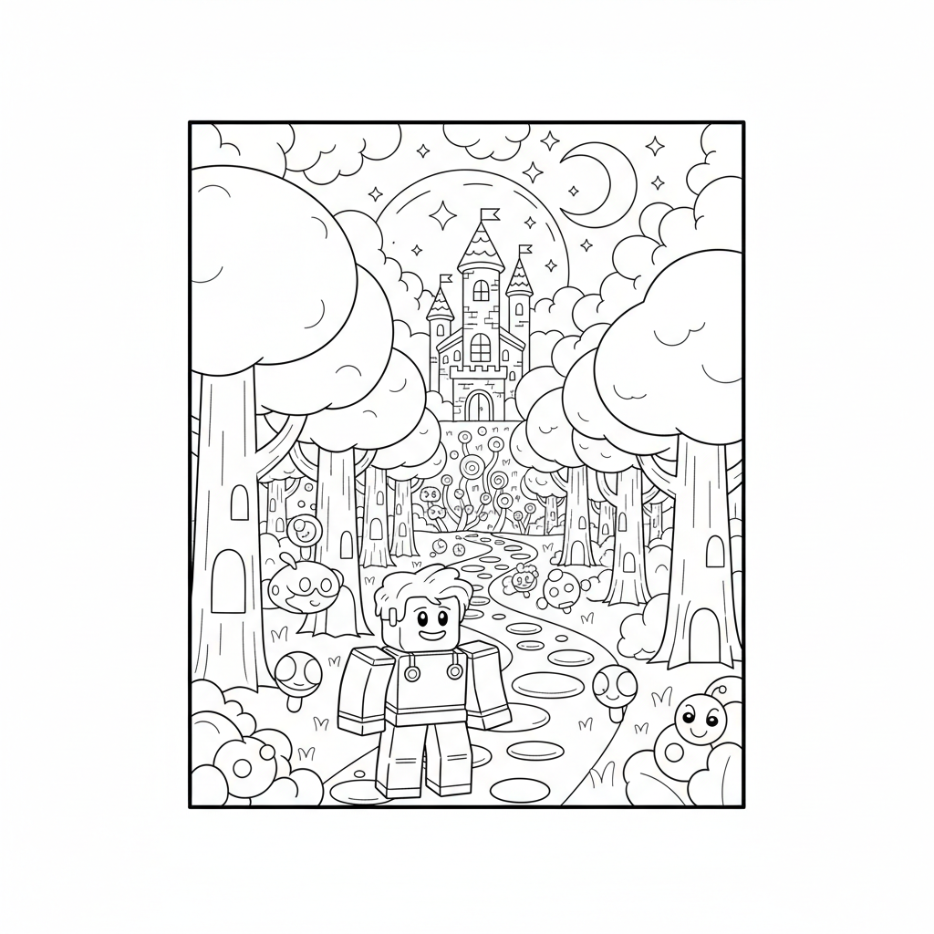 Disegno da colorare 99 nights in the forest 6
