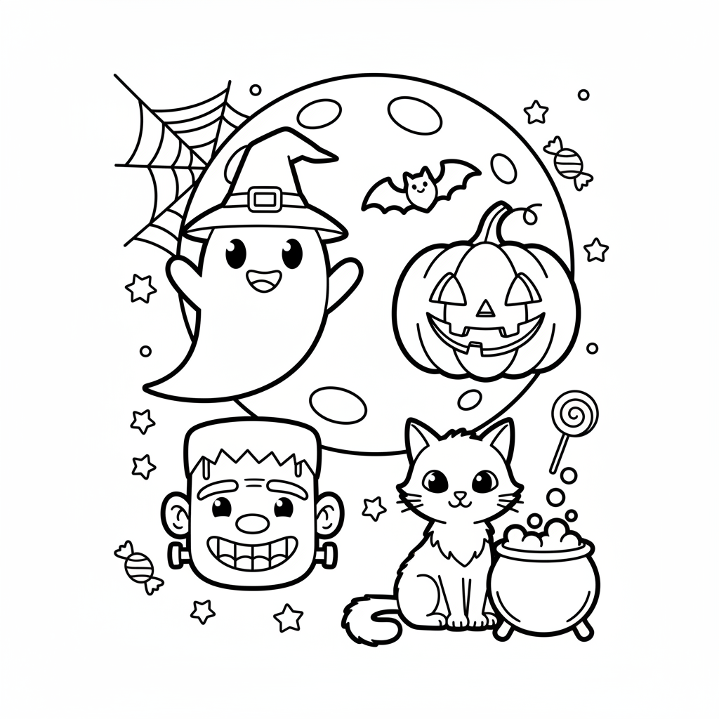 Halloween-Ausmalbild 4