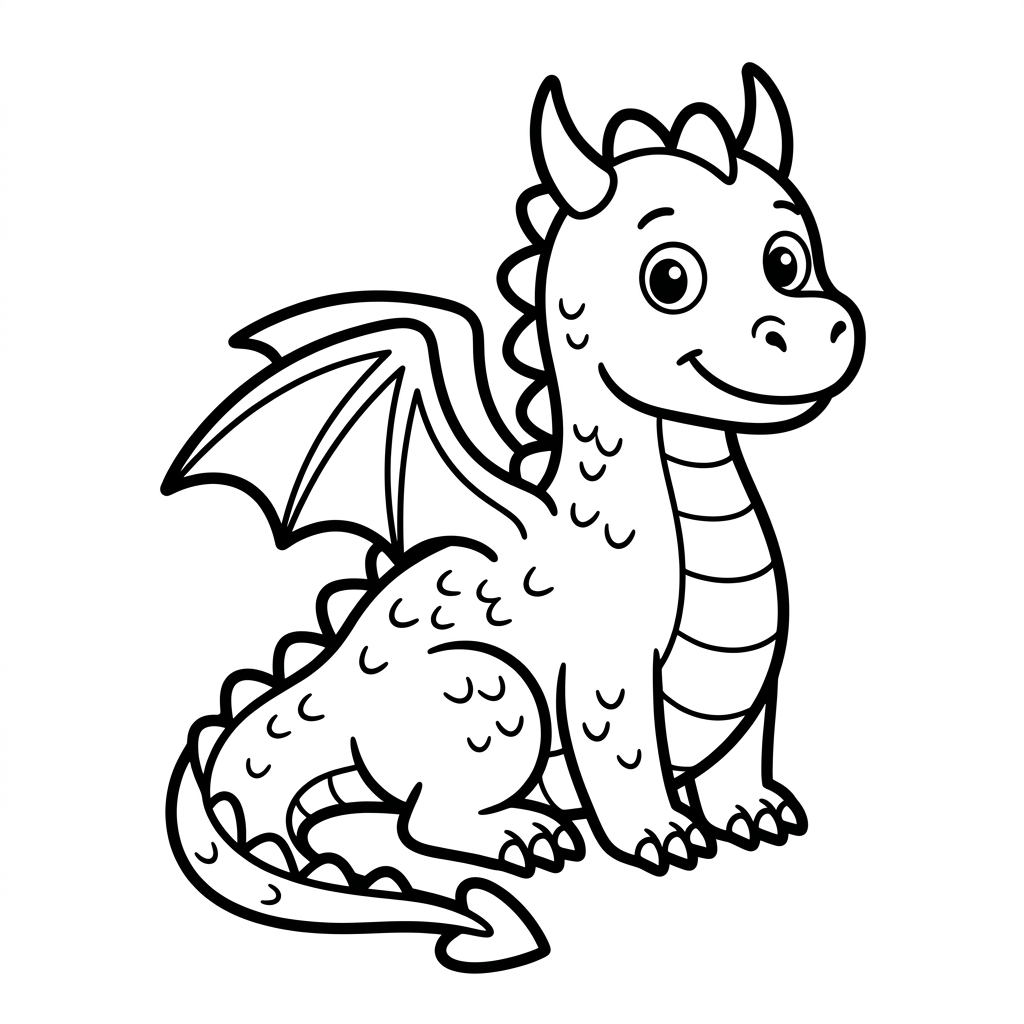 Dibujo de dragón para colorear 9