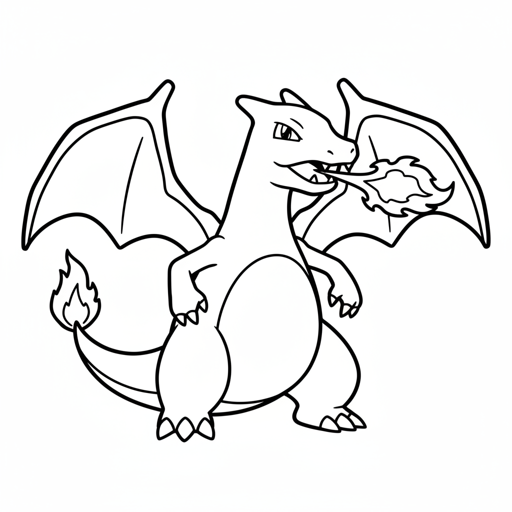 Dibujo de Charizard 1 para colorear