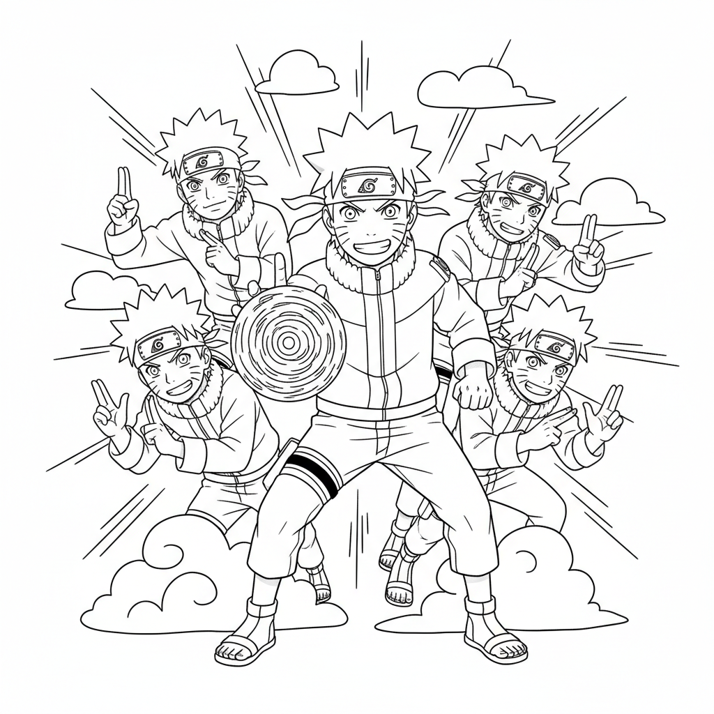 Dibujo de Naruto 4 para colorear