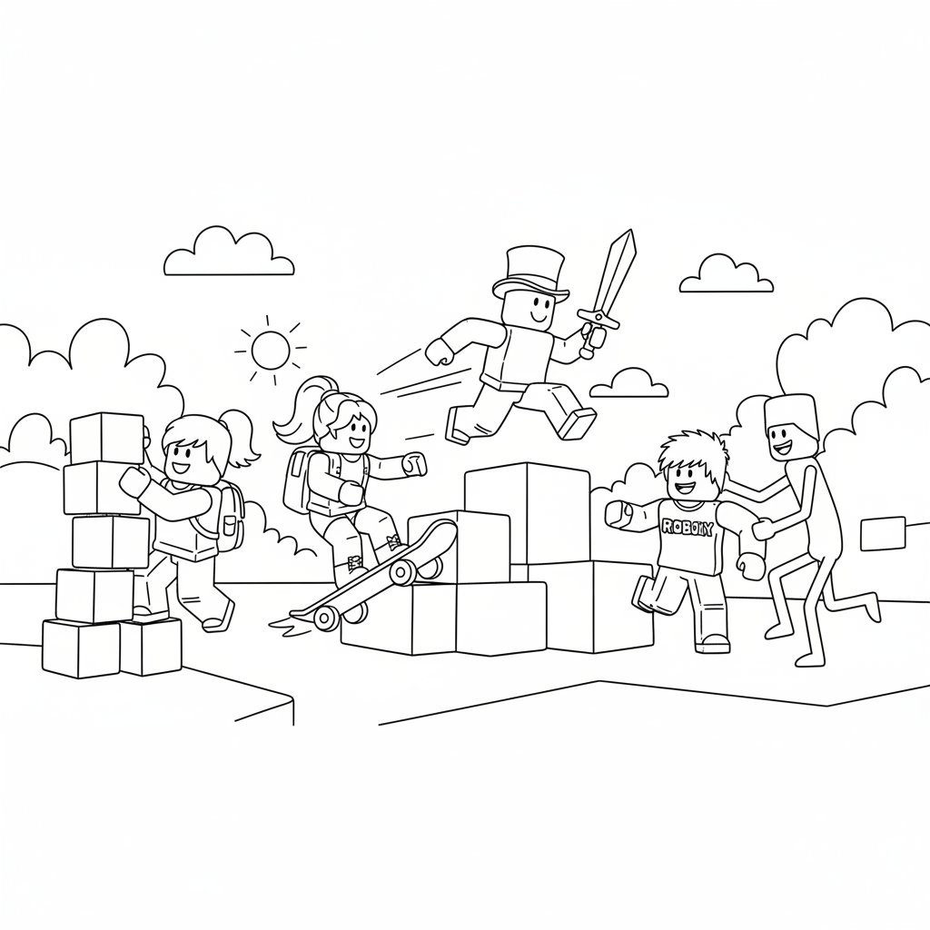 Dibujo para colorear Roblox 5