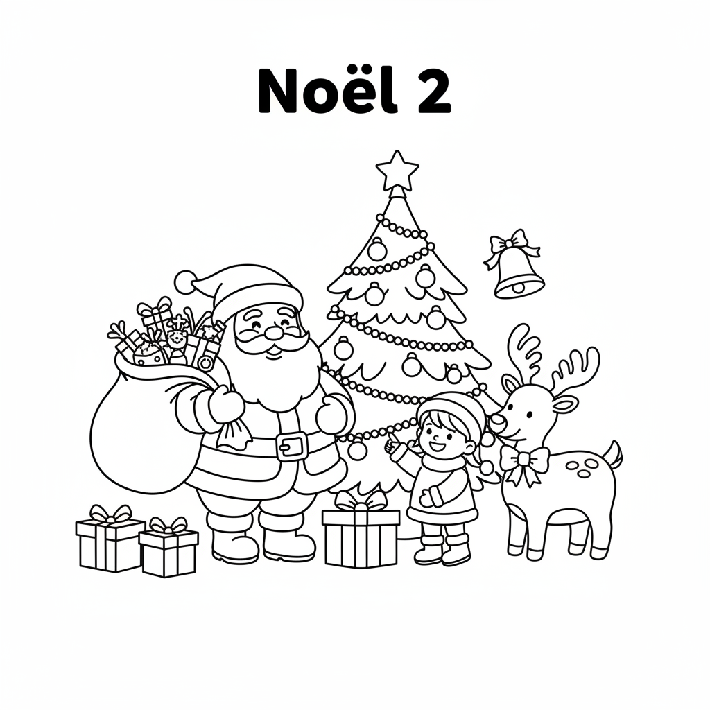 Dibujo para colorear Navidad 2