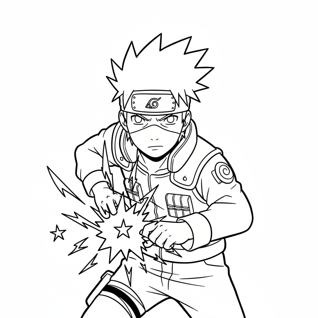 Kakashi 3 Ausmalbild