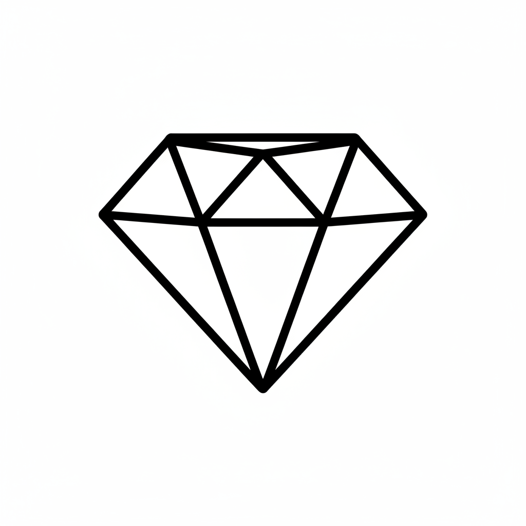 Easy diamond drawing 9 coloring page