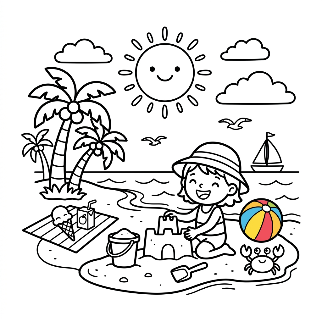Summer Drawing 1 coloring page