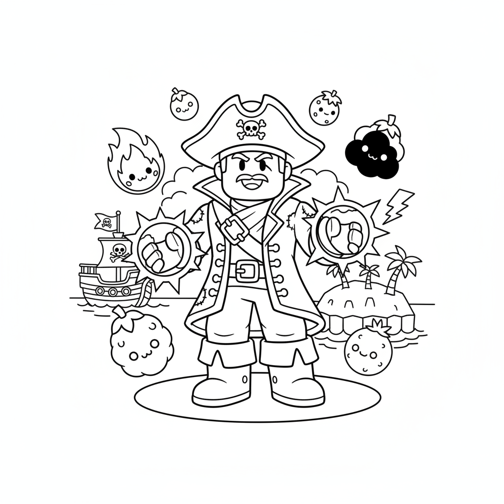 Disegno da colorare Roblox Blox Fruits 8