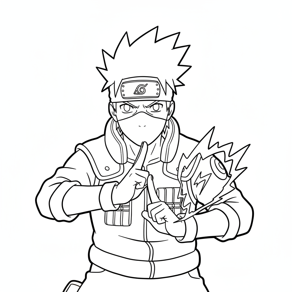 Dibujo para colorear Kakashi 9