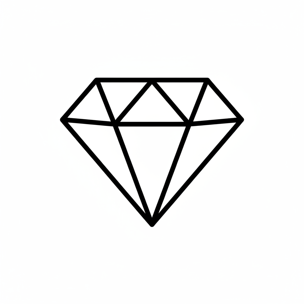 Coloriage Dessin de diamant facile 1 à imprimer