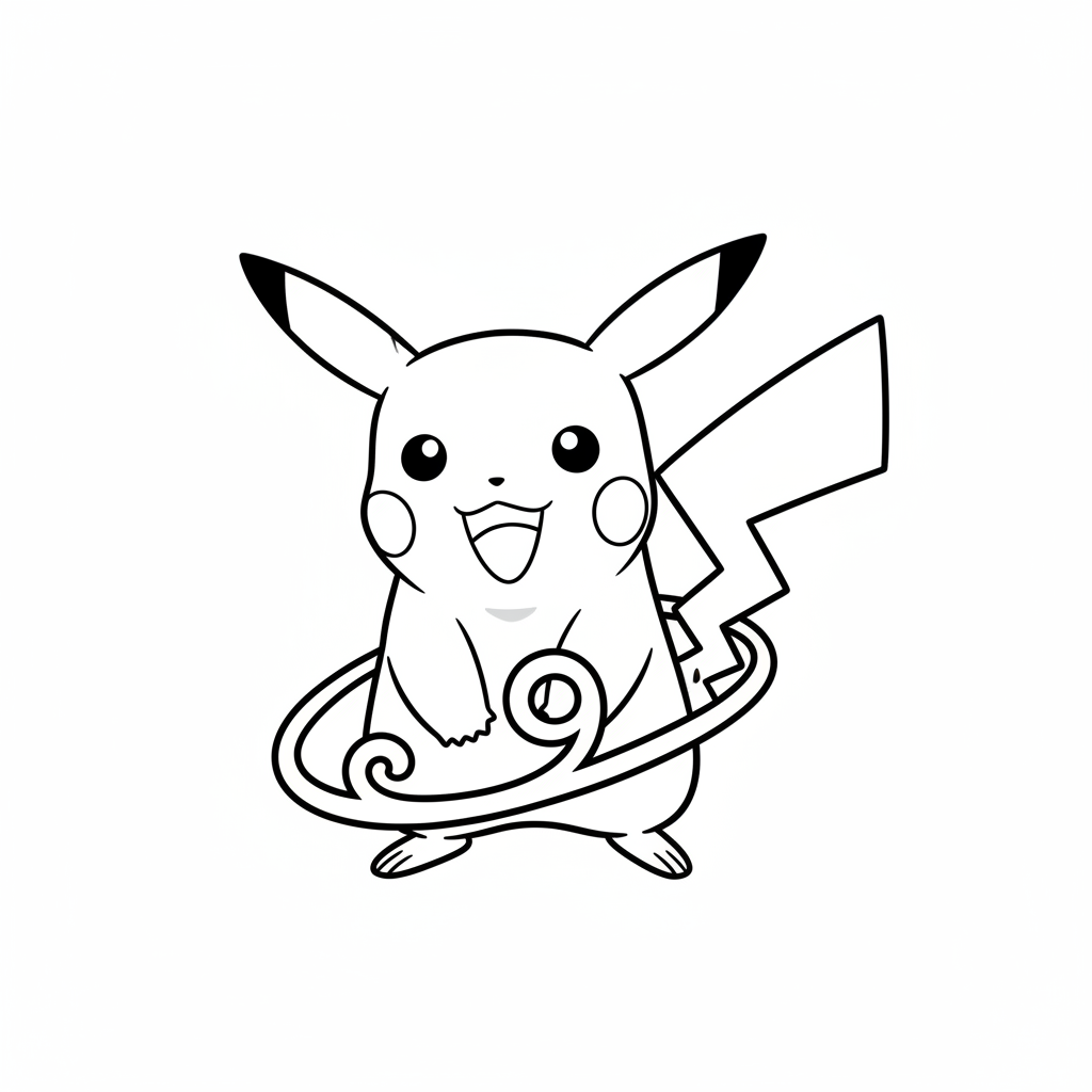 Coloriage Pikachu  9 à imprimer