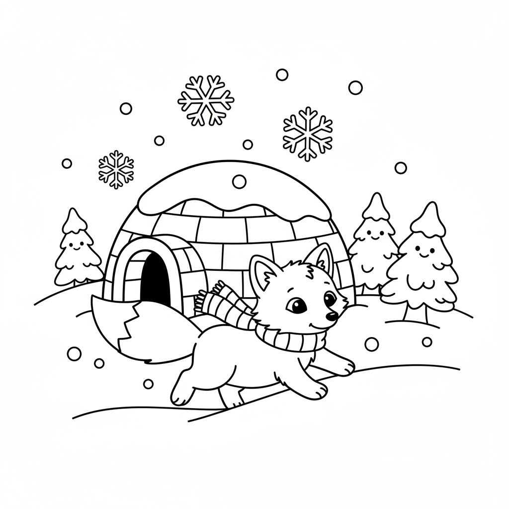 Coloriage Hiver 8 à imprimer
