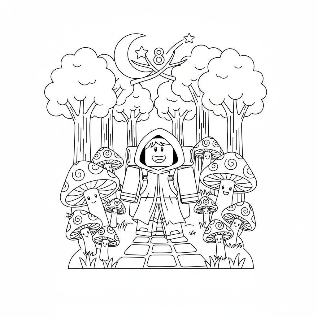 99 nights in the forest 8 रंग भरने वाला पृष्ठ