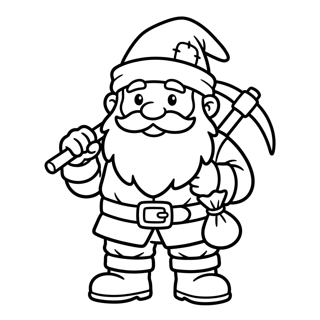 Fantasy dwarf coloring page 6