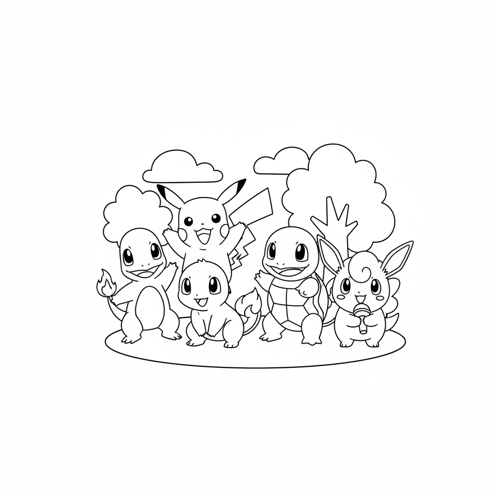 Dibujo de Pokémon para colorear 1